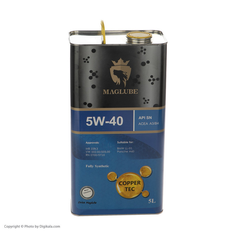 روغن موتور خودرو مگلوب مدل COPPER TEC SN 5W40 حجم 5 لیتر